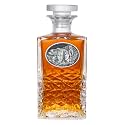 Heritage Pewter Grizzly Bear Heritage Decanter | 25 OZ Liquor Pourer | Expertly Crafted Pewter Glass