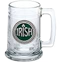 Heritage Pewter Irish Beer Stein Glass | 15 Ounce German-Style Beer Glass | Intricately Crafted Metal Pewter Alma Mater Inlay