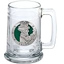 Heritage Pewter Irish Fighter Beer Stein Glass | 15 Ounce German-Style Beer Glass | Intricately Crafted Metal Pewter Alma Mater Inlay