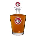 Heritage Pewter Louisville Cardinals Royal Decanter with 3D Stopper | 30 OZ Liquor Pourer | Expertly Crafted Pewter Glass