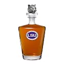 Heritage Pewter LSU Royal Decanter with 3D Stopper | 30 OZ Liquor Pourer | Expertly Crafted Pewter Glass