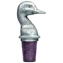 Heritage Pewter Mallard Duck Bottle Stopper | Bottle Topper for Wine, Liquor | Expertly Crafted Pewter Reusable Wine Cork