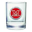 Heritage Pewter Miami of Ohio Double Old Fashion | Double Rocks Glass 14 OZ for Liquor | Expertly Crafted Pewter Glass