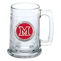 Heritage Pewter Miami of Ohio Stein Glass | 15 Ounce German-Style Glass | Intricately Crafted Metal Pewter Alma Mater Inlay