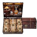 Heritage Pewter Missouri Capitol Decanter Chest Set | 24 OZ Liquor Pourer with 4 Double Old-Fashioned Glasses | Expertly Crafted Pewter Glass