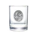 Heritage Pewter Moose Double Old Fashion | Double Rocks Glass 14 OZ for Liquor | Expertly Crafted Pewter Glass