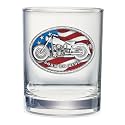 Heritage Pewter Motorcycle Double Old Fashion | Double Rocks Glass 14 OZ for Liquor | Expertly Crafted Pewter Glass