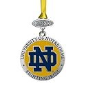 Heritage Pewter Notre Dame Class of 2025 Ornament | Hand-Sculpted Christmas Tree Ornament | Intricately Crafted Metal Pewter Alma Mater Inlay