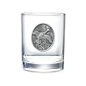 Heritage Pewter Pintail Duck Double Old Fashion | Double Rocks Glass 14 OZ for Liquor | Expertly Crafted Pewter Glass