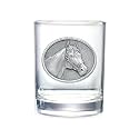 Heritage Pewter Racehorse Double Old Fashion | Double Rocks Glass 14 OZ for Liquor | Expertly Crafted Pewter Glass
