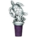 Heritage Pewter Sea Turtle Bottle Stopper | Bottle Topper for Wine, Liquor | Expertly Crafted Pewter Reusable Wine Cork