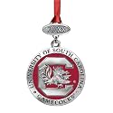 Heritage Pewter South Carolina Class of 2025 Ornament | Graduation Gift | Hand-Sculpted Christmas Tree Ornament | Intricately Crafted Metal Pewter Alma Mater Inlay