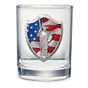 Heritage Pewter Statue of Liberty Double Old Fashion | Double Rocks Glass 14 OZ for Liquor | Expertly Crafted Pewter Glass