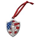 Heritage Pewter Statue of Liberty Ornament | Hand-Sculpted Christmas Tree Ornament | Intricately Crafted Metal Pewter Alma Mater Inlay