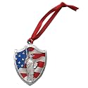 Heritage Pewter Statue of Liberty Ornament | Hand-Sculpted Christmas Tree Ornament | Intricately Crafted Metal Pewter Alma Mater Inlay