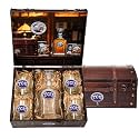Heritage Pewter TCU Capitol Decanter Chest Set | 24 OZ Liquor Pourer with 4 Double Old-Fashioned Glasses | Expertly Crafted Pewter Glass