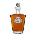 Heritage Pewter Three Buffalo Royal Decanter with 3D Stopper | 30 OZ Liquor Pourer | Expertly Crafted Pewter Glass