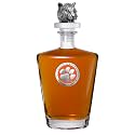 Heritage Pewter Tigers of Clemson Royal Decanter with 3D Stopper | 30 OZ Liquor Pourer | Expertly Crafted Pewter Glass