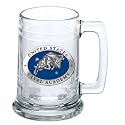 Heritage Pewter US Naval Academy Goat Beer Stein Glass | 15 Ounce German-Style Beer Glass | Intricately Crafted Metal Pewter Alma Mater Inlay
