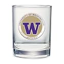 Heritage Pewter Washington Huskies Double Old Fashion | Double Rocks Glass 14 OZ for Liquor | Expertly Crafted Pewter Glass