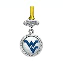 Heritage Pewter West Virginia University Class of 2026 Ornament | Graduation Gift | Hand-Sculpted Christmas Tree Ornament | Intricately Crafted Metal Pewter Alma Mater Inlay