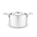 Heritage Steel 5 Quart Sauce Pot - Titanium Strengthened 316Ti Stainless Steel with 5-Ply Construction - Induction-Ready and Fully Clad, Made in USA