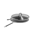 Heritage Steel Eater Series 12 Inch Frying Pan with Lid | Made in USA | 5-Ply Fully Clad Stainless Steel | Stay Cool Handle Design | Induction Ready & Non-Toxic
