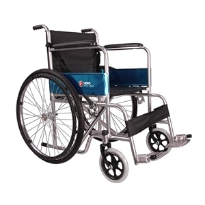 hero ecomed winn 102 s  manual wheelchair  powder coated frame  foldable backrest  propelling ring  attendant brake  easy portable wheelchair for patients amp elderly  100 kg capacity