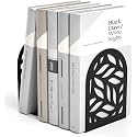 Herrlich Homes Heavy Duty Book Ends to Hold Books | Decorative Bookends for Shelves| Premium Book Stoppers for Home, Office, School | Black | Pair of 1 | Large
