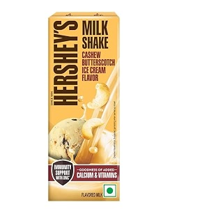 hershey39s cashew butterscotch ice cream flavored milkshake  pack of 3 3 x 180ml - cream