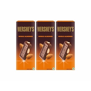 hershey39s whole almonds chocolate bar 100 grams pack of 3
