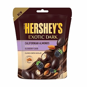hershey39s exotic dark californian almonds  blackberry flavor 90gram