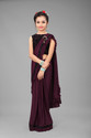 HERVALLY Embellished Bollywood Lycra Blend Saree
