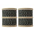Combo Of Metal Gold Plated Dotted Glossy and Matte Bangle for Women and Girls (Pack of 66) BL B CVB-22
