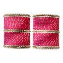 Combo Of Metal Gold Plated Dotted Glossy and Matte Bangle for Women and Girls (Pack of 66) BL B CVB-22