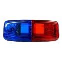 HESHAM Rechargeable LED Police Shoulder Light with Clip – Red, Blue & White Strobe Warning Light, 360-Degree Rotation, 500m Visibility, Emergency Safety Flashing Light for Night Patrol
