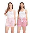 Hestia | Co-Ord Night Wear with Shorts and T-Shirt for Women | Co Ord Cotton Night Suit for Woman | Anti Rash Fabric Night Dress Set | Shrink Free | Breathable Fabric (Co-Ordinate Set 1)