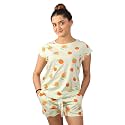 Hestia | Co-Ord Night Wear with Shorts and T-Shirt for Women | Co Ord Cotton Night Suit for Woman | Anti Rash Fabric Night Dress Set | Shrink Free | Breathable Fabric (Co-Ordinate Set 1)