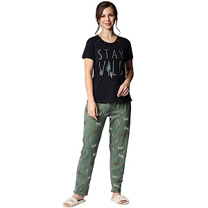 hestia  co-ord night wear with shorts and t-shirt for women  co ord cotton night suit for woman  anti rash fabric night dress set  shrink free  breathable fabric co-ordinate set 1