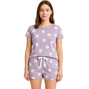 hestia  co-ord night wear with shorts and t-shirt for women  co ord cotton night suit for woman  anti rash fabric night dress set  shrink free  breathable fabric co-ordinate set 1