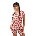 Hestia | Co-Ord Night Wear with Shorts and T-Shirt for Women | Co Ord Cotton Night Suit for Woman | Anti Rash Fabric Night Dress Set | Shrink Free | Breathable Fabric (Co-Ordinate Set 1)