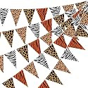 HESTYA 5 Pcs 49 Ft Safari Party Pennant Banner Jungle Party Decorations