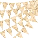 HESTYA 5 Pcs 49 Ft Vintage Map Pennant Banner Adventure Triangle Flag