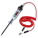 Hetkrishi Test Light Automotive, Automotive Circuit Tester, DC 6V-24V Digital LED Test Light with Portable, Auto Bidirectional Voltage Tester Electric Test Pen with Voltmeter and Probe