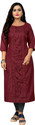 Hetsa Women Embroidered Straight Kurta