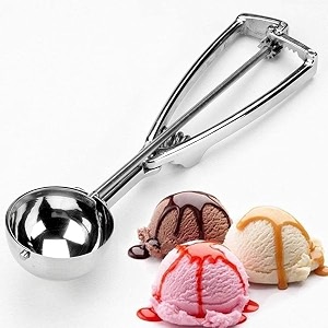 ice cream serving scoop  ice cream serving spoon scooper with trigger release 5cm diameter