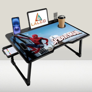 hevenq foldable with cup holder wood portable laptop table