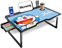 hevenq Foldable with Cup Holder, Wood Portable Laptop Table