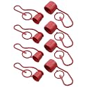 HEVSTIL 4 Sets Dust Caps Plugs for 1/2" Flat Face Hydraulic Quick Connect Couplers, Rubber Covers for 1/2" Body Bobcat Skid Steer Flat Face Couplings
