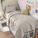 HEVUMYI 5-Piece Twin Comforter Set, Oatmeal Bed in a Bag
